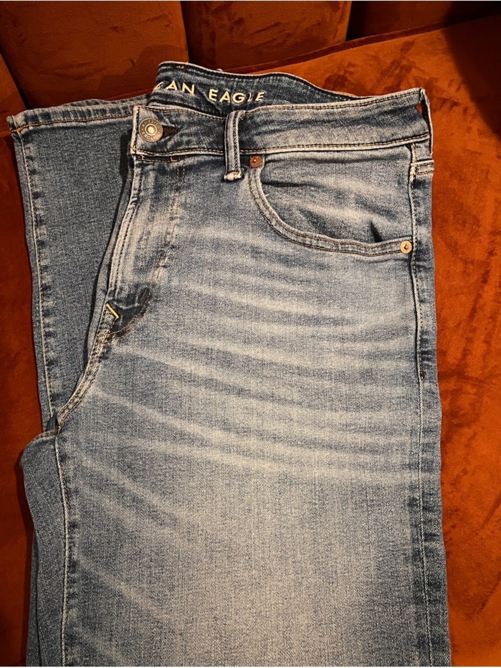 American Age Blue Denim Straight Jeans
